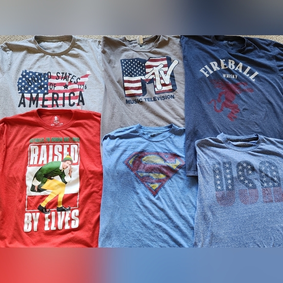 Graphic T-Shirt Collection Men's XL 6 Shirts - Picture 2 of 5